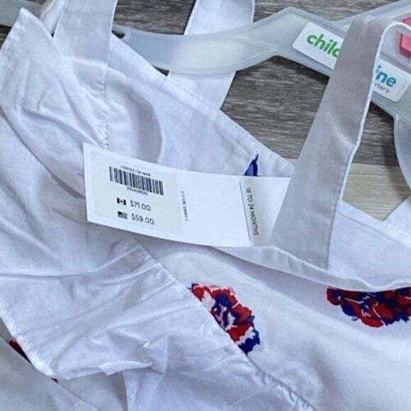 Janie & Jack Girls White Floral Jumpsuit with Ruffle Detail Size 18-24 MO. Girls - Picture 6 of 6